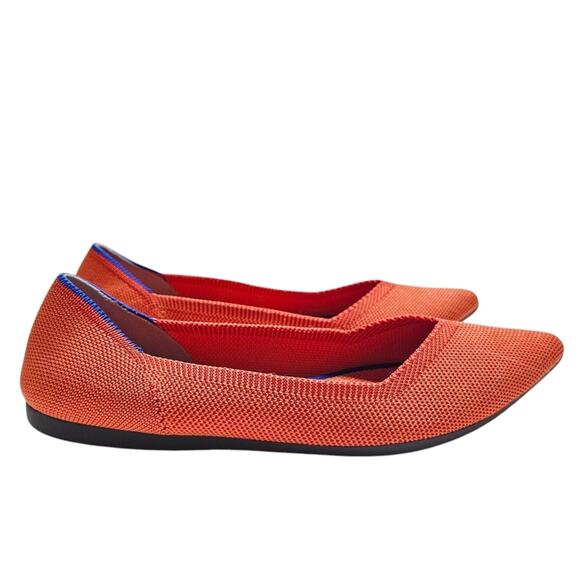 Rothy's The Point Persimmon Flats Size 7 Rare Retired Orange - Picture 1 of 10